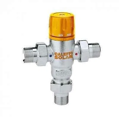 CALEFFI 252150 Miscelatore termostatico regolabile per impianti solari, Chrome, Lucidato