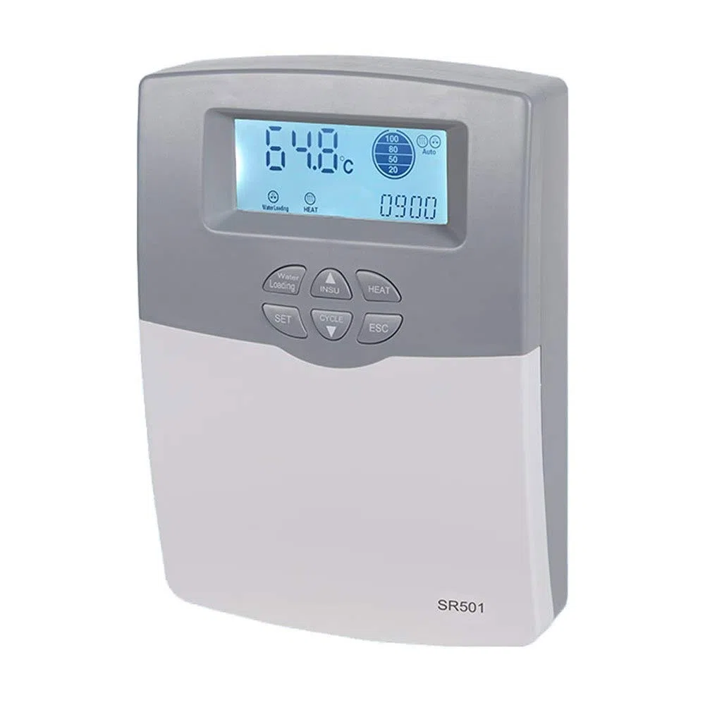 FP-TECH FP-SR501 Centralina di Gestione Pannello Solare Termico Acqua Calda, Bianco
