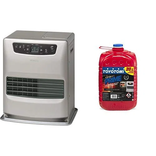 Zibro Lc 32 Stufa a Combustibile, 3200 W,52m2, con con 1 tanica di Toyotomi PRIME20L Combustibile Universale inodore, 20 litri