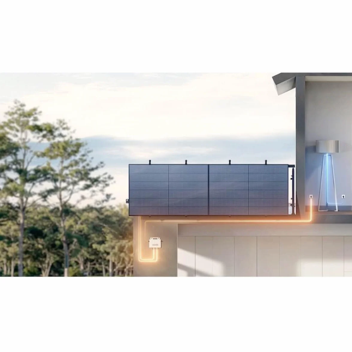 ECOFLOW Microwechselrichter STREAM Microinverter (ohne PV & AC kabel) 800 W 65 V/DC - WiFi-Kommunikation (EFSTREAMMI800W)