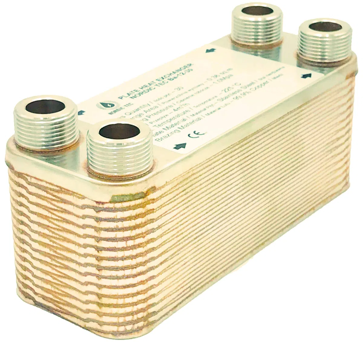 Nordic Tec Ba-12-30 - Scambiatore di calore in acciaio INOX con isolamento, 30 piastre da 65 kW, 3/4"