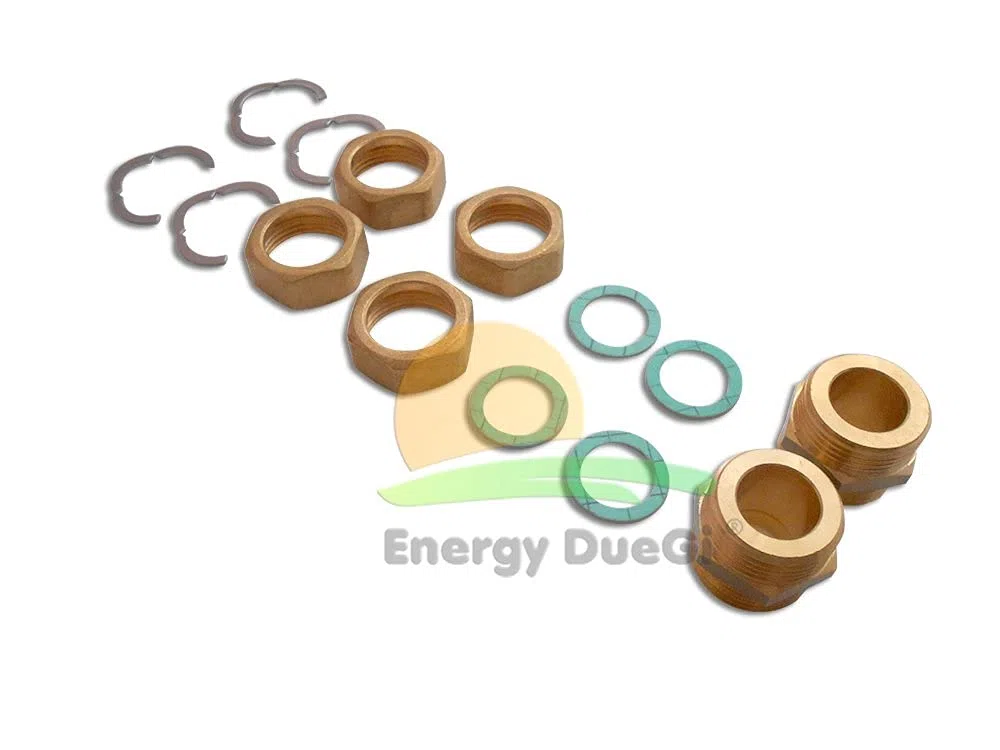 Tubazione solare inox isolata con cavo sonda 1" DN 20, 10 metri, tubo pannelli solari, incluso kit raccordi