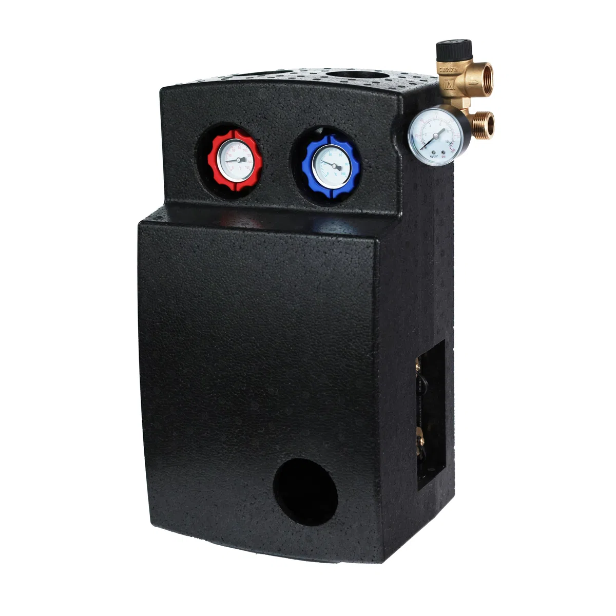 SUNEX Gruppo pompa per impianto termico solare GPS PWM con pompa elettronica WILO Para a risparmio energetico – Stazione solare con regolatore di flusso e gruppo di sicurezza, ¾″ AG, fino a 110 °C