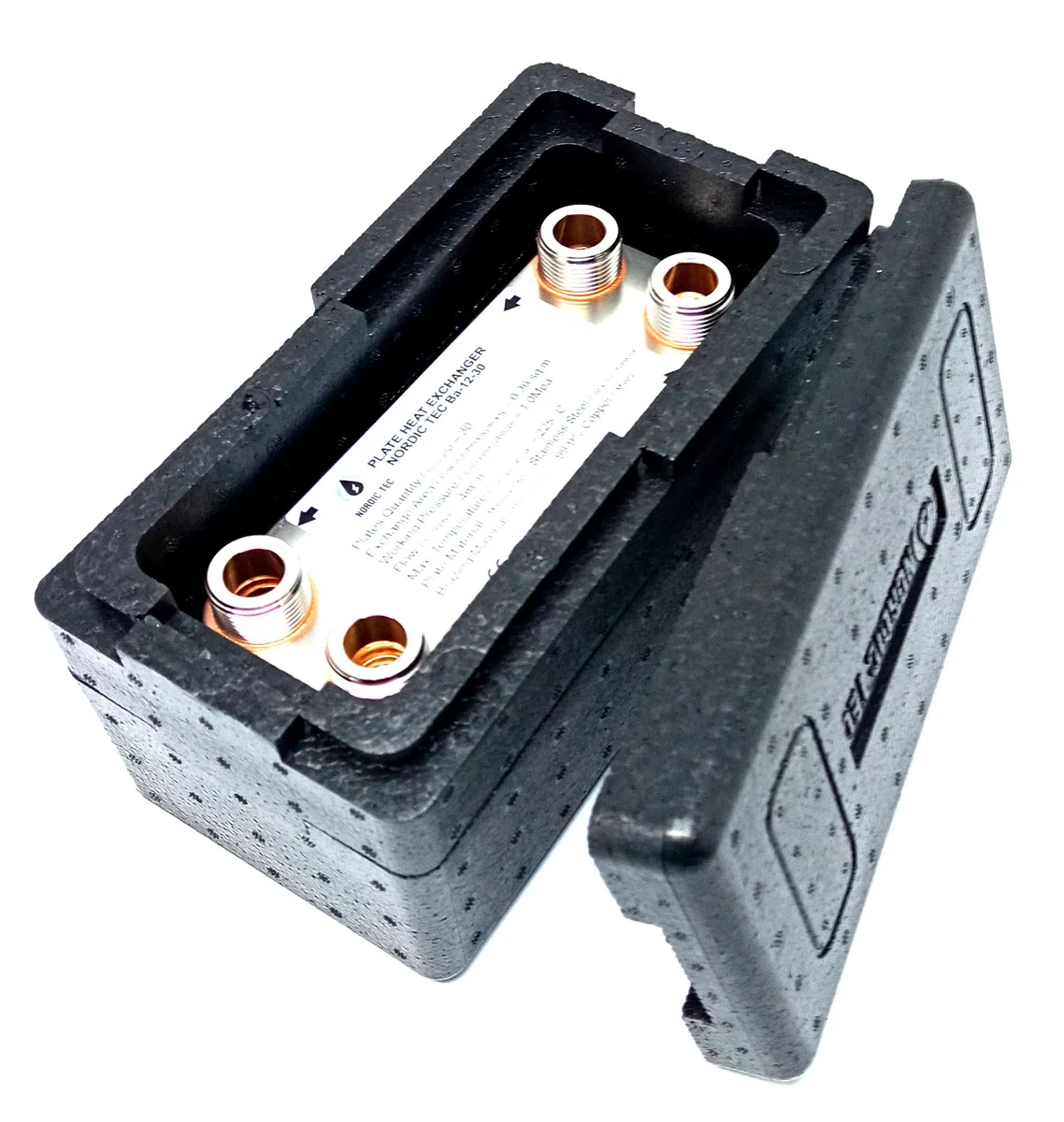 Nordic Tec Ba-12-30 - Scambiatore di calore in acciaio INOX con isolamento, 30 piastre da 65 kW, 3/4"