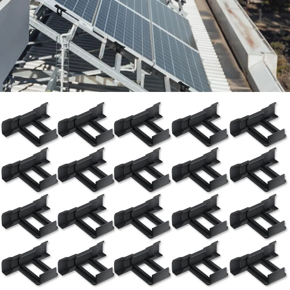 mizikuu 20 Pezzi Clip per lo Scarico Dell'acqua del Pannello Solare, 35 mm Clips Drenaggio Pannello Fotovoltaico Clip Rimozione del Fango Clip per Drenaggio Dell'acqua per Pannelli Solari PV