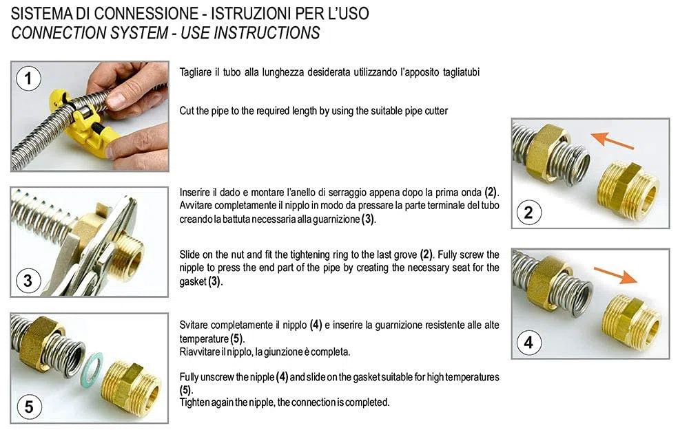 Tubazione solare inox isolata con cavo sonda 1" DN 20, 10 metri, tubo pannelli solari, incluso kit raccordi
