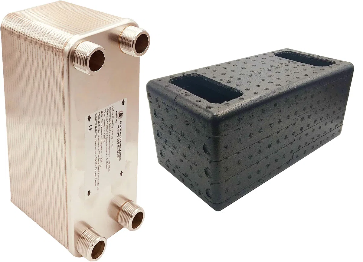 Nordic Tec Ba-32-50 - Scambiatore di calore in acciaio INOX, con isolamento 50 piastre 285 kW