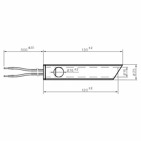 Easyricambi CANDELETTA ACCENSIONE per Stufa A Pellet 350W 120MM 130MM; Diametro 16MM/25MM; FERROLI Anselmo Cola