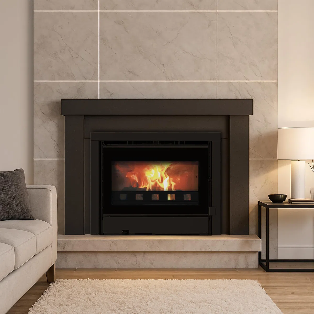 Sannover - Inserto per legno Idelya 13,5 KW 54 cm