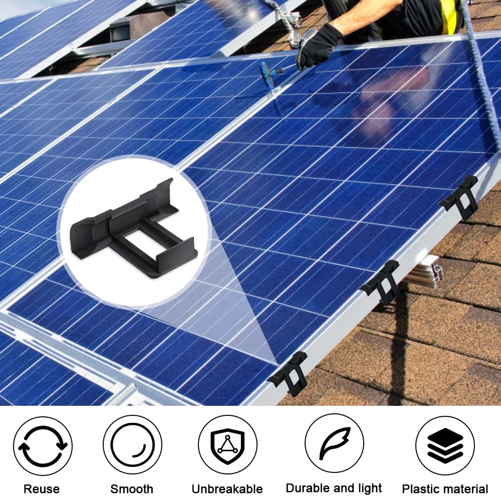 mizikuu 20 Pezzi Clip per lo Scarico Dell'acqua del Pannello Solare, 35 mm Clips Drenaggio Pannello Fotovoltaico Clip Rimozione del Fango Clip per Drenaggio Dell'acqua per Pannelli Solari PV