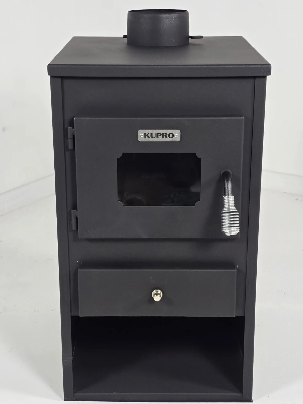 Stufa a legna a combustibile solido camino legna bruciatore in acciaio coperchio e falda 8,4 kw