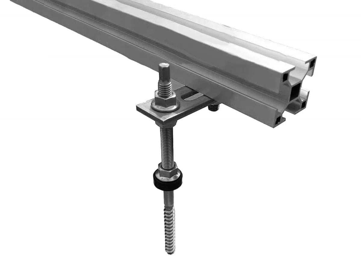 RANRAO Pannello Solare Accessori Fotovoltaici, Energia Solare Adattatore Piatta/Adattatore Piastra M10 Acciaio A2 per Gancio Bulloni M10