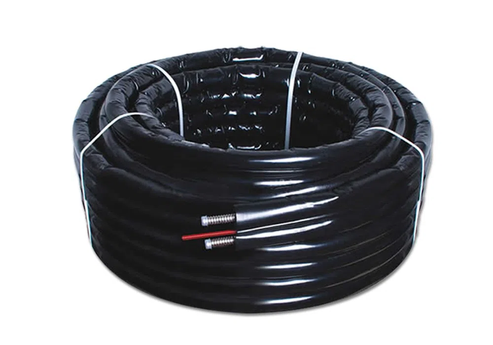 Tubazione solare inox isolata con cavo sonda 1" DN 20, 10 metri, tubo pannelli solari, incluso kit raccordi