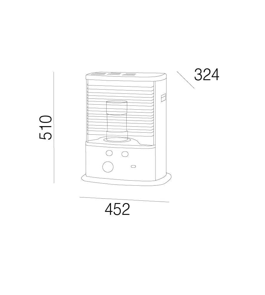 TecnoAir System - Stufa a combustibile liquido CORONA Modello RX 3085-3000 W