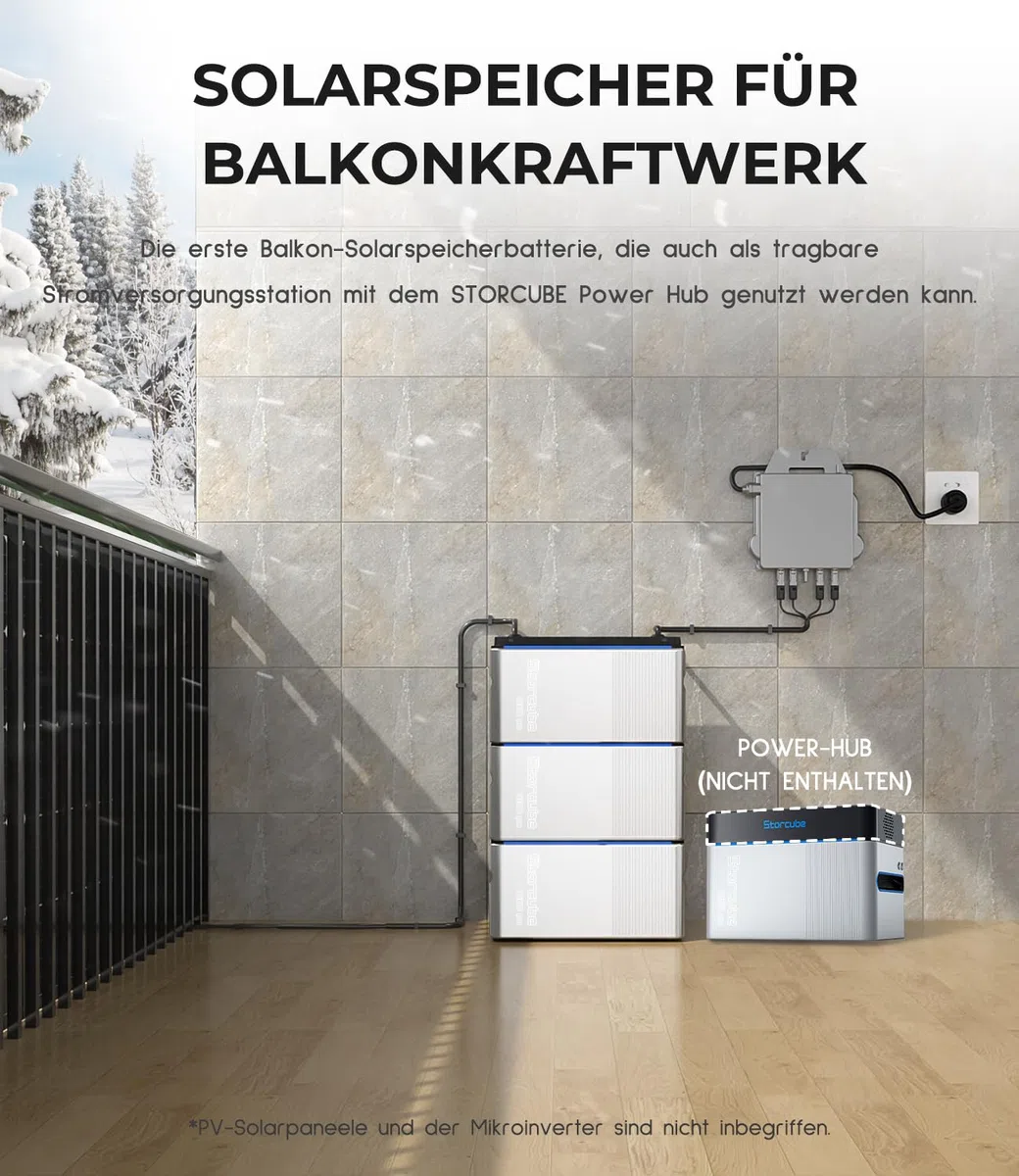 Memoria centrale elettrica da balcone S1000 Pro, 1024 Wh per centrale elettrica da balcone con ingresso solare da 1200 W, 6000 cicli di ricarica, plug & play, controllo app, utilizzabile a
