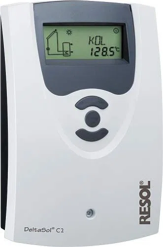 Controllo solare Resol DeltaSol CS/2 (con 2 x PT1000 sonde – 1 x FKP6 – 1 x sensore di memoria/caldaia FR
