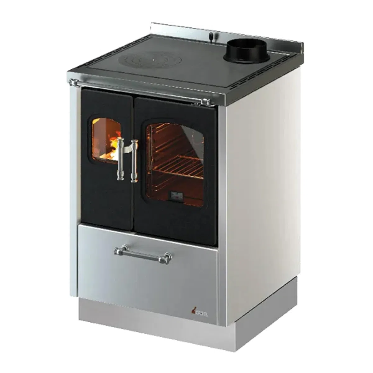Cadel SMART 60S Inox Cucina a legna, kW 6,5, Inox